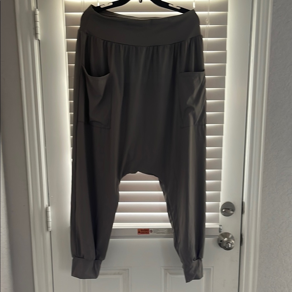 HALARA Gray Harem Pants with a jogger ankle NWT size large
